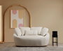 Atelier Del Sofa Midye - Love Seat Sofá de 2 plazas Crema